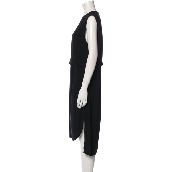 Helmut Lang Black Sleeveless Shift Midi Dress Minimalist Quiet Luxury Designer - Picture 2 of 10